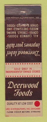 Matchbook Cover - Deerwood Foods Chicago IL WEAR