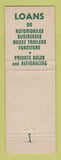 Matchbook Cover - Bedford Investment Embrey Detroit MI Loans WEAR