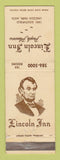 Matchbook Cover - Lincoln Inn  Lincoln Park MI Abraham WEAR