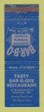 Matchbook Cover - Tasty BBQ Restaurant Windsor ON WEAR