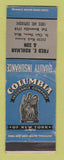Matchbook Cover - Columbia Insurance Fred Rohlman St Clair Shores MI WORN