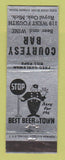 Matchbook Cover - Courtesy Bar Royal Oak MI Fred Gableman Bill Pape