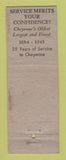 Matchbook Cover - Cheynne Steam Laundry WY truck WORN