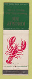 Matchbook Cover - Kingsley Inn Bloomfield Hills MI lobster