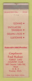 Matchbook Cover - Fred Hudson Forest Lake Country Club Pontiac MI WEAR