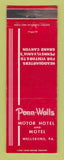 Matchbook Cover - Penn Wells Motor Hotel Wellsboro PA