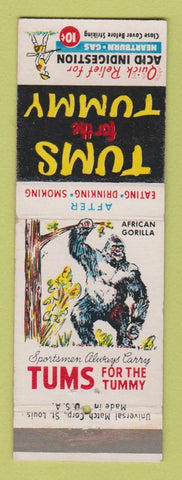 Matchbook Cover - Tums Antacid African Gorilla