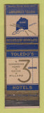 Matchbook Cover - Superior Jefferson Hotels Toledo OH Secor Willard