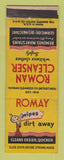 Matchbook Cover - Roman Cleanser Whitens Clothes Detroit MI