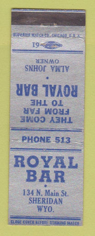 Matchbook Cover - Royal Bar Sheridan WY girlie