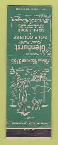 Matchbook Cover - Glenhurst Golf Course Detroit MI