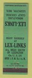 Matchbook Cover - Lex Links Mini Golf Course Lexington MI