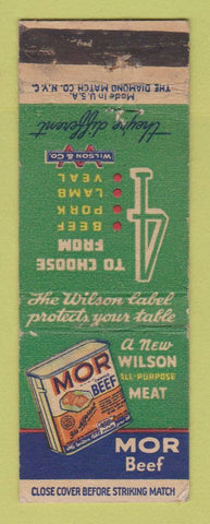 Matchbook Cover - MOR Beef Canned Meat Wilson and Company WEAR
