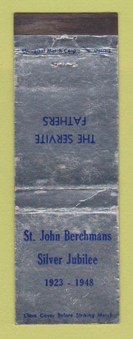 Matchbook Cover - St John Berchmans Silver Jubilee 1948 Detroit MI WEAR