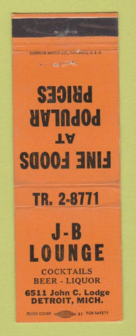 Matchbook Cover - DB Lounge Detroit MI bar WEAR