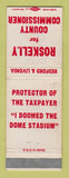Matchbook Cover Roskelly Commissioner Redford Livonia MI Anti Sports Dome WEAR