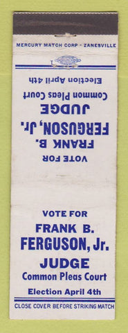 Matchbook Cover - Frank B Ferguson Judge Common Pleas Court Detroit? MI