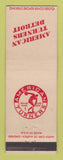 Matchbook Cover - American Turners Detroit MI