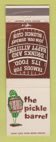 Matchbook Cover - The Pickle Barrel Chicago IL