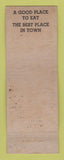 Matchbook Cover - Caro Restaurant Caro MI