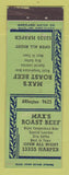 Matchbook Cover - Max's Roast Beef Detroit MI