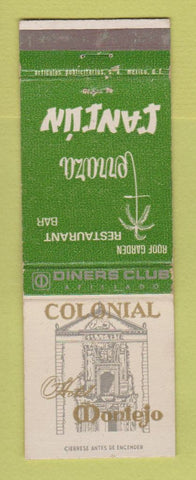 Matchbook Cover - Colonial Hotel Montejo Cancun Mexico