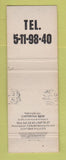 Matchbook Cover - Colonial Hotel Montejo Cancun Mexico