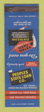 Matchbook Cover - Peoples State Loans Detroit MI