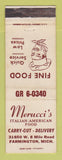 Matchbook Cover - Merucci's Italian Restaurant Farmington MI WEAR