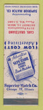 Matchbook Cover - Superior Match Carl Gratziano Detroit MI