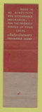 Matchbook Cover - Riesterer Insurance Agency Roseville MI WEAR