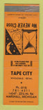 Matchbook Cover - Tape City Music Marshall MI