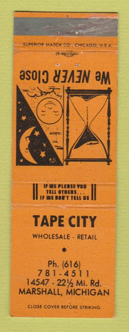 Matchbook Cover - Tape City Music Marshall MI