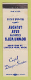 Matchbook Cover - Cupid Diaper Service Lincoln Park MI laundry