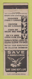 Matchbook Cover - WWII Save a Bundle Waste Paper