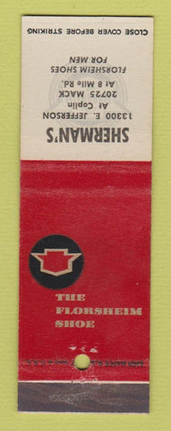 Matchbook Cover - Florsheim Shoes Sherman's Detroit MI