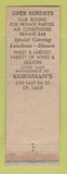 Matchbook Cover - Hickory Grill Cleveland OH