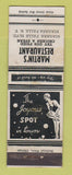 Matchbook Cover - Martin's Restaurant Niagara Falls NY girlie WEAR