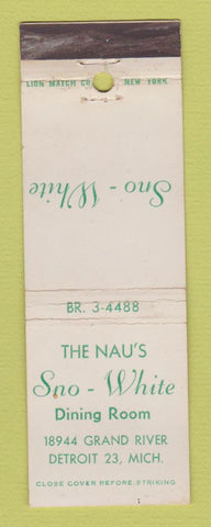 Matchbook Cover - Sno White Dining Room Detroit MI