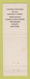 Matchbook Cover - James Arnold Press Wedding Invitations Detroit MI