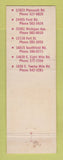 Matchbook Cover - The Nugget Detroit MI