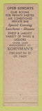 Matchbook Cover - Hickory Grill Cleveland OH