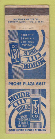 Matchbook Cover - Motor City Tool Detroit MI WEAR