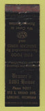 Matchbook Cover - Brauer's 1861 House Lansing MI WEAR
