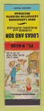 Matchbook Cover - Lucan and Son Lumber Lexington Heights MI hillbilly WEAR