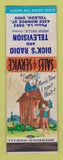 Matchbook Cover - Dick's Radio TV Toledo OH hillbilly STAINED