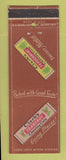 Matchbook Cover - Clark's Tender Mint Gum Tea Berry DD Bean