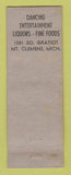 Matchbook Cover - Flamingo Mount Clemens MI WORN