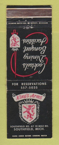 Matchbook Cover - King's Arms Restaurant Southfield MI WEAR