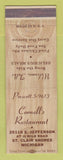 Matchbook Cover - Cornell's Restaurant St Clair Shores MI